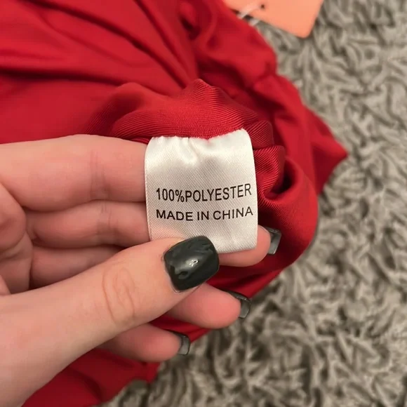 THATSSOFETCH Red One Shoulder Rouched Dress - Picture 7 of 9